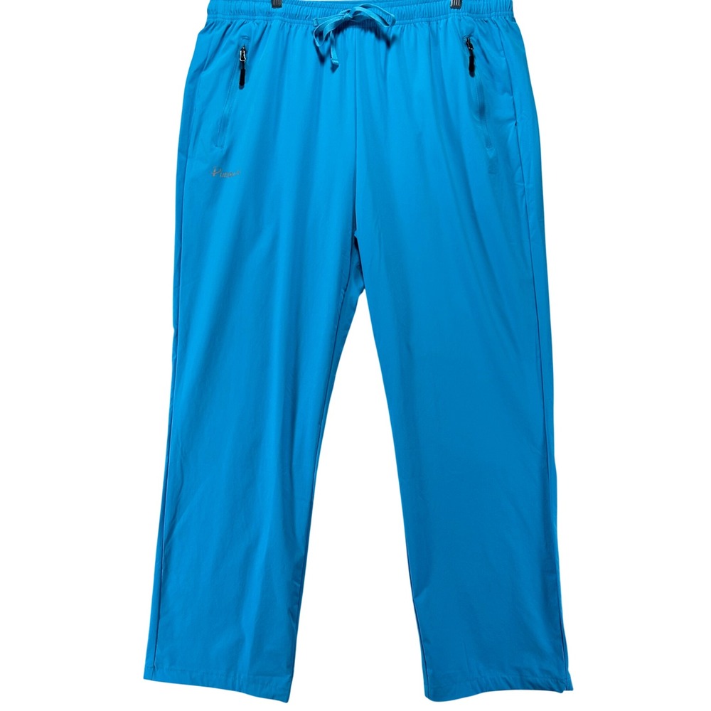 Pudolla Athletic Pants Mens 2XL Blue Nylon Spandex Hiking Outdoor Activewear